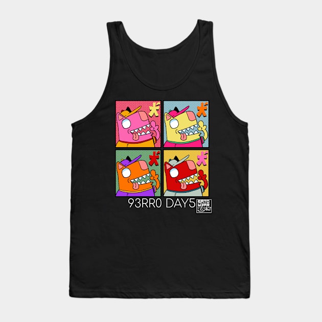 93RR0 DAY5 (White Letter Variant) Tank Top by 6AT0W3AR